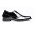 Mens Formal Height increasing shoes Shiny Black Leather