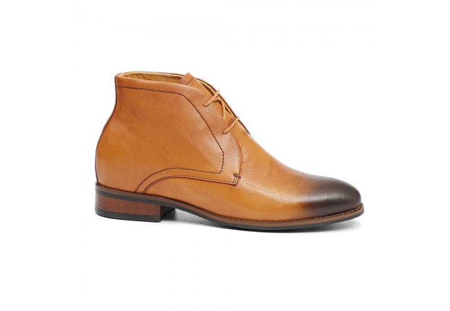 Premium leather Brown Derby Boots