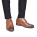 Classic premium leather brown elevator shoes 