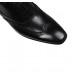 Stylish Black leather elevator shoes 8cm Taller